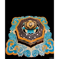 MATA Dzi Golden Cross Agate 6 Eyes Fire Blessed Tibetan 22mm E2188F