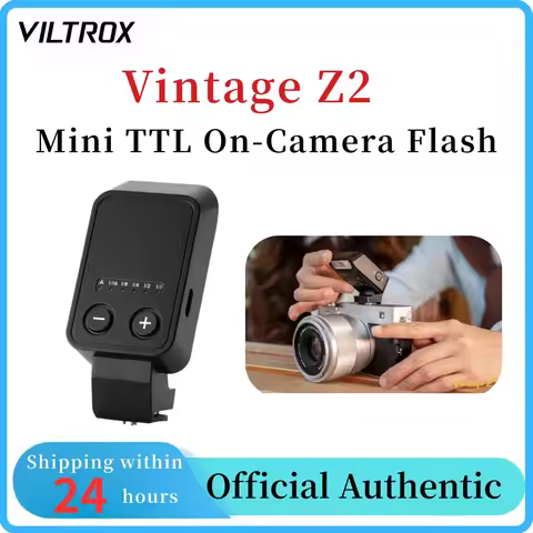 Viltrox Vintage Z2 Mini TTL On-Camera Flash Foldable Speedlite with Diffuser Quick-Mount Hot Shoe fo