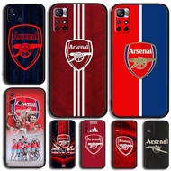 for Redmi Note 7 8 9 10 4G Pro Max 8T 9S 9T Arsenal FC TPU black soft silicone phone case