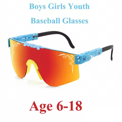Age 6-18 Youth Baseball Sunglasses Young Men Women Sun Glasses Sport Hiking Eyewear Teen Teenager So