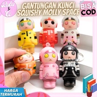GANTUNGAN CUTE UNIQUE MOLLY SPACE KEYCHAIN SQUISHY MOLLY ASTRONAUTS UNIQUE SPACE KEYCHAIN SQUISHY MO