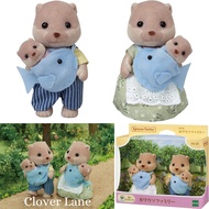 Sylvanian Families Otter Family Doll House Accessories Miniature Toys for Kids