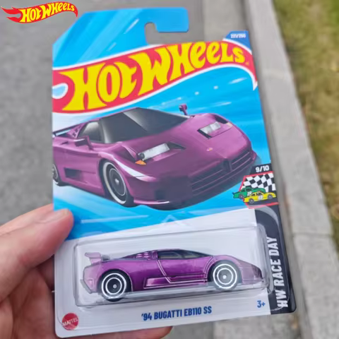 Original 2025l Hot Wheels Th Car Model Super Treasure Hunt 94 Bugatti Eb110 Ss Collectible Model Boy