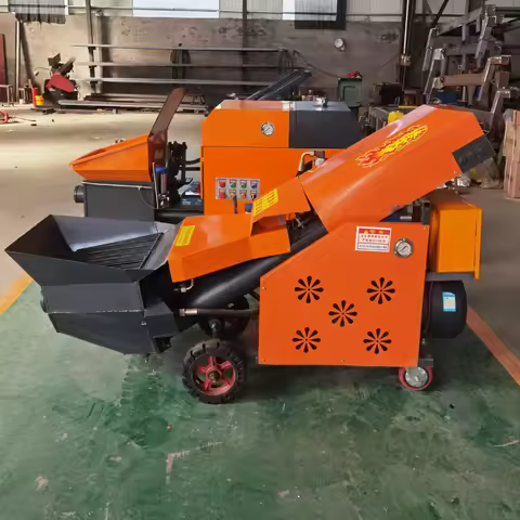 Diesel Engine Trailer Concrete Pump 5-8m3 h Electric Mini Concrete Pump Machine for Sale