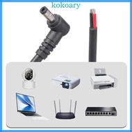 KOK Angled 5 5mmx2 5mm Male DC5525 Connector Pigtails Wire Cable 16AWG 50cm 150cm