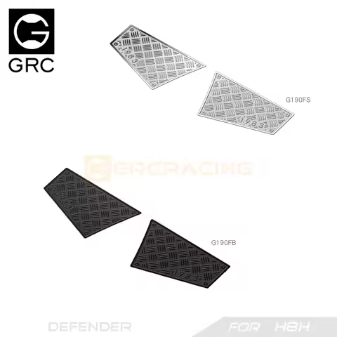 GRC 1/8 Stainless Steel Side back skirt decoration Chequered Plates Metal Protection Sheets For MJX