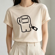 Domo tshirt girl 80s scene  anime emo top tees anime graphic 80s