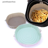 JOSG 23cm Air Fryers Oven Baking Tray Fried Chicken Basket Mat Air Fryer Silicone Pot  Replacemen Grill Pan Accessories JOO