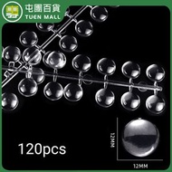 [120件裝][透明] 美甲色卡 指甲油膠瓶蓋展示色板 圓形平底實心甲片 圓點色卡 [平行進口]