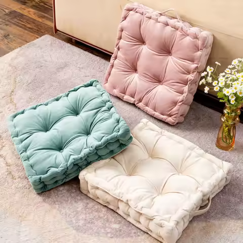 Square Pouf Tatami Cushion Pillow Floor Cushions Soft Seat Pillow Pad Throw Pillow Cushion Home Sofa