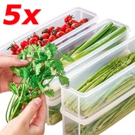1/3/5Pcs Rectangular Refrigerator Fresh-keep Box / Transparent Cilantro Cilantro Storage Boxes