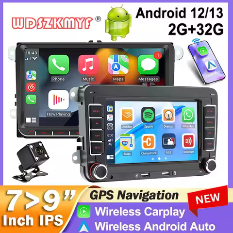 Android13 2 Din Car Radio for VW Volkswagen Golf 5 6 Passat B6 Jetta MK5 MK6 Autoradio Multimedia Pl