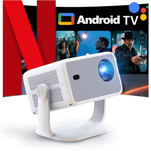 LynCast 4K L018 Projector 800ANSI Native 1080P Auto Focus & Keystone 360° Rotate Android 14 BT5.4 WI