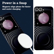 1 ชิ้น เคสโทรศัพท์แม่เหล็กสีขนม สำหรับ Samsung Galaxy Z Flip7 6 5 4 3 5G