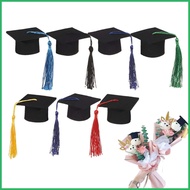 Graduation Hat Toppers 7X Graduation Wine Bottle Toppers with Tassels Miniature Hat for Classroom Di