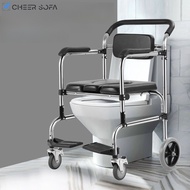 Elderly Shower Chair Elderly Pregnant Woman Shower Chair For Elderly Thick Foldable Commode Chair Wi