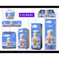 MESIN FRIDGE STICKERS, STOVE STICKERS, WASHING MACHINE STICKERS, WC DOOR STICKERS Code BE01