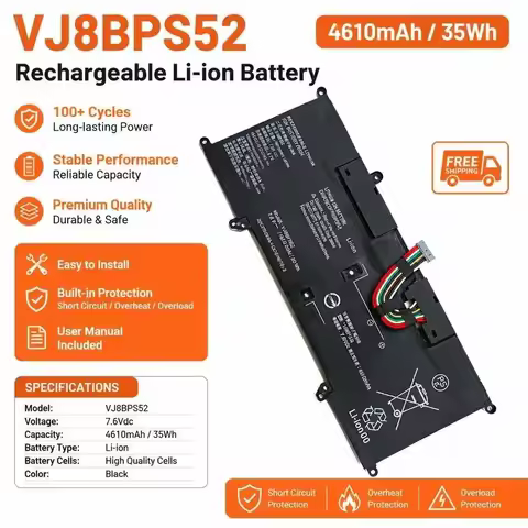 7.6V 35Wh VJ8BPS52 Replacement High-quality Laptop Battery for Sony for VAIO S11 S13 VJS121 SX14 Pow