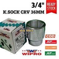 MATA WIPRO 36mm 3/ 4" 6PT CRV Shock Wrench Socket Wrench/