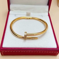 Nail Bangle Gold and Silver 100% Stainless steel Non tarnish Bangle for Men and Women