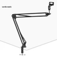 SX Adjustable Boom Arm for Recording Microphone Noise-reducing Microphone Stand 360 Degree Rotation Foldable Microphone Stand with Universal Clip Adapter for Studio Dj