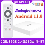 KICKPI KP1 Google Netflix 11.0 S905Y4 Amlogic 2GB 32เครื่องเล่น GB 4K Set Top Box AV1 2.4G & 5G Wifi