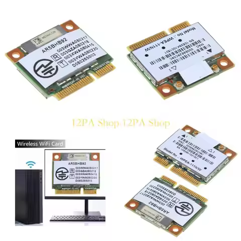 12PA Atheros AR9280 2.4G/ Mini PCI-e Dual Band Wireless Card for Win10