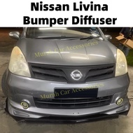 Nissan Livina Front Bumper Diffuser Lip Wrap Angle Splitters