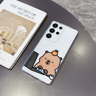 Cute Bear for Samsung 24 FE Case S26 S25 S24 S23 S22 S21 S20 Ultra FE A16 A12 Screen Protector Casin