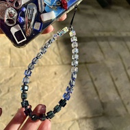 KKBEAD Retro Gradient Crystal Mobile Phone Chain Girls Anti-Lost Wristband Niche Beaded Mobile Phone