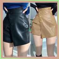 Chân Váy Da Chữ A Vạt Lệch Quần Giả Váy COCOSTORE CV04