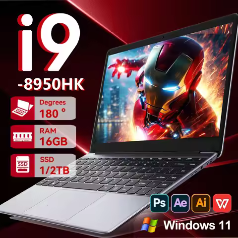 Intel Core i9 8950HK Windows 11 14.1 Inch i9 Gaming Laptop Computer PC Gamer 16GB RAM 1TB 2TB SSD No