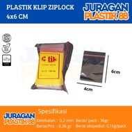 4X6 Ziplock Zipper Plastic Clips Size 4X6 cm @100 Sheets
