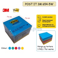 Post it Stick Note Color 654 3m Stick Paper/ Memo Paper/ Note Paper 654