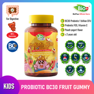 Bioplus Junior ProBiotic BC30 Fruit Gummy with Prebiotic & Vitamin C 60s peach yogurt flavor bio+ bi