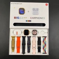 I20 Ultra Max Suit: Ultra 49MM Smart Watch + 7 Straps + Airpods Pro 2 + 49mm Jelly Watch Case