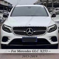 Front Inlet Mesh Grille For Mercedes Benz GLC-Class X253 2015-2019 GLC250 GLC300 GLC350e GLC43 Diamo