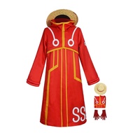 Egghead Island Costume Monkey D Luffy Robe Cosplay Costume 163 Luffy Jacket Coat Hat Outfit Hallowee