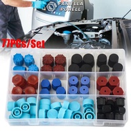 FANIELLAPOWELL for Car Air Conditioning R134a R12 A/C Valve Core Dust Cap Set Auto Car Parts Dust Ca