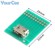 5pcs/1pc Mini HDMI Test Adapter Plate Type C Female Connector Interface 20Pin 2.54mm PCB Transfer Bo