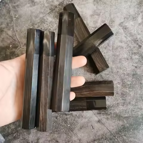 Octagonal Ebony Black Yak Horn Knife Handles for Kitchen Chef Knife Gyuto Yanagiba Deba Petty Sushi 
