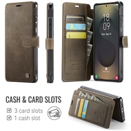 Magnetic Flip Leather Wallet Case for Samsung Galaxy S26 Ultra/S25 Ultra, MagSafe Compatible with Mu