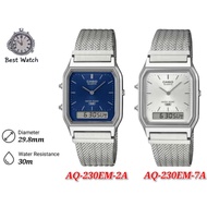 Casio Vintage AQ-230EM with mesh bracelets - AQ-230A
