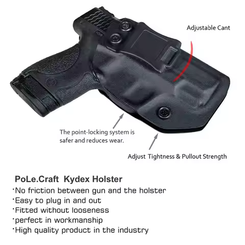 Kydex IWB Pistol Holster is Smith & Wesson M&P Shield 2.0 9mm. 40 S&W Pistol Holster Concealed Carry