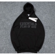 ESSENTIALS FEAR OF LOGO HOODIE SWEATER OVERSIZED REFLECTIVE LIGHT UPGood UNISEX MEN Wanita