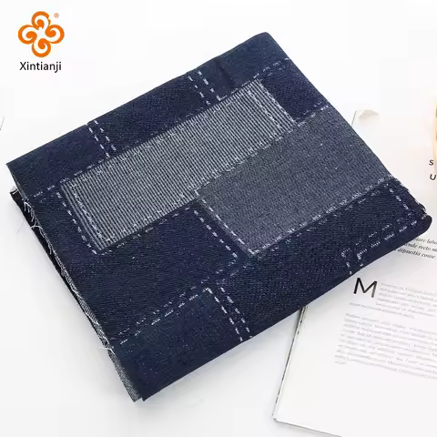 0.5m/1m/2m Vintage Washed Denim Fabric Japanese Boro Style For Sewing Jackets and Pants Designer Clo