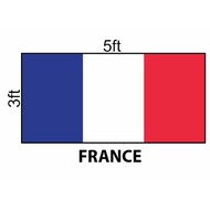 France Flag 3x5ft, Bendera France 3x5ft, Polyester