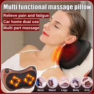 ที่นวดชีอัตสึหมอนนวดสำหรับคอไหล่หลังเครื่องนวดหลังพร้อมหัวเครื่องนวดที่มีฟังก์ชั่นความร้อน Alat Pija