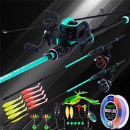 FRRTC 2-Section Carbon Casting Rod & Reel Set Spinning/Casting Left/Right Hand