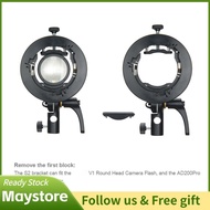 maystoree-my S2 Portable Flash S-type Holder Speedlite Bracket with Bowens Mount for Godox V1 Serie 